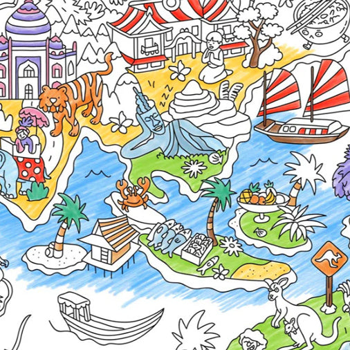 Giant Coloring Poster, Atlas