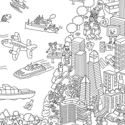 Giant Coloring Poster, New York City