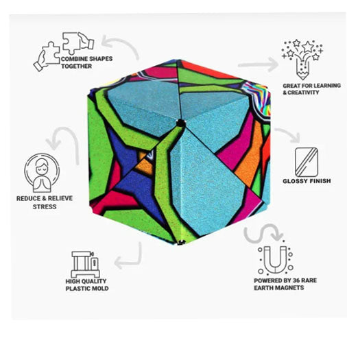 Shashibo Magnetic Puzzle Cube - Stained Glass