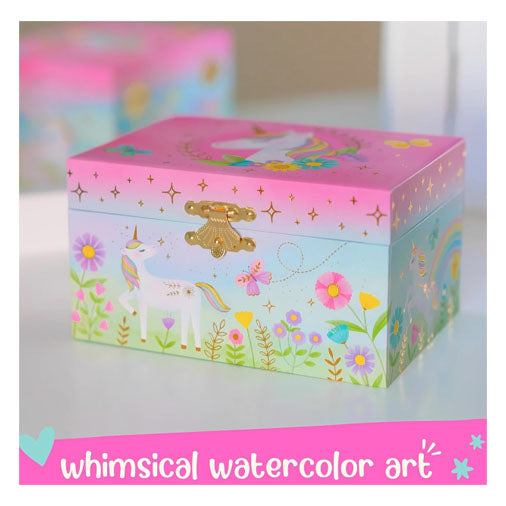 Floral Unicorn Musical Jewelry Box