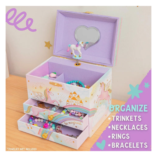 Unicorn Musical Jewelry Box 2 Drawer
