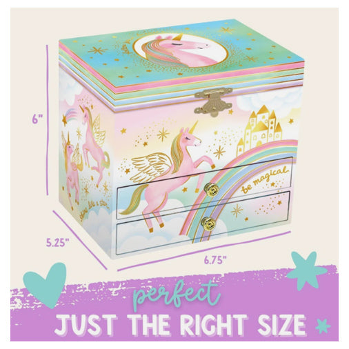 Unicorn Musical Jewelry Box 2 Drawer
