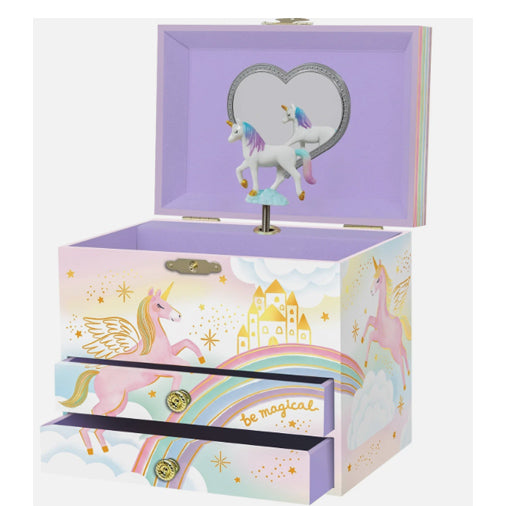 Unicorn Musical Jewelry Box 2 Drawer