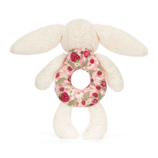 Jellycat Blossom Cream Bunny 'Berry' Ring Rattle