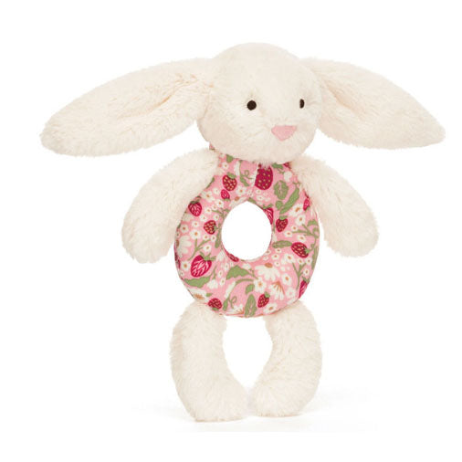 Jellycat Blossom Cream Bunny 'Berry' Ring Rattle