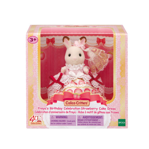 Calico Critters - Freya's Birthday Celebration Strawberry Cake Dress