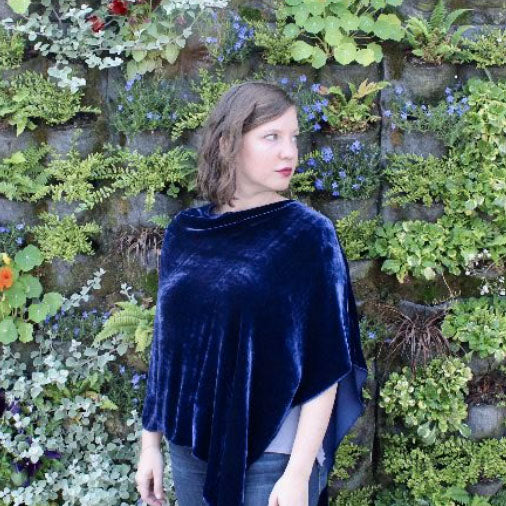 Silk Velvet Poncho
