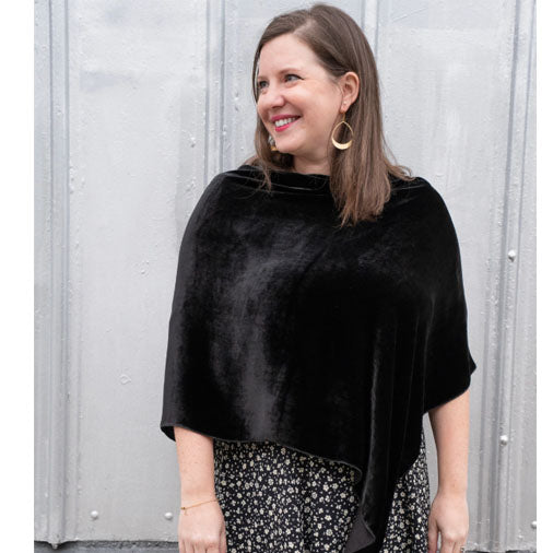 Silk Velvet Poncho