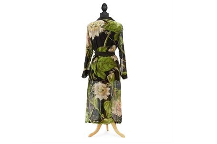 Black Passion Flower Robe