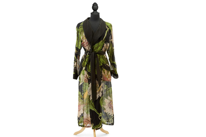 Black Passion Flower Robe