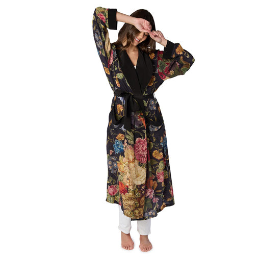 One Hundred Stars - Primula Print Black Robe