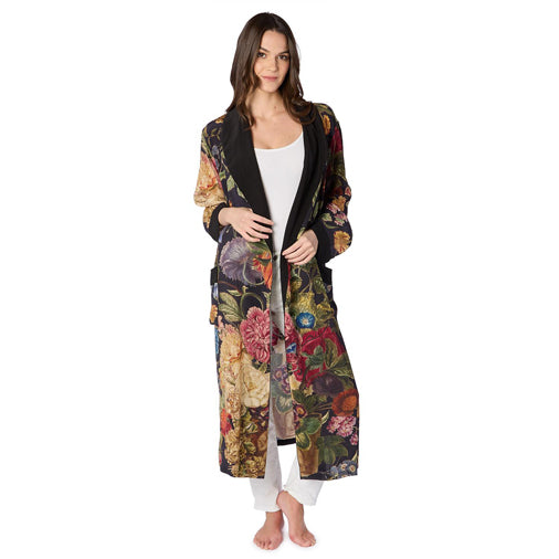 One Hundred Stars - Primula Print Black Robe
