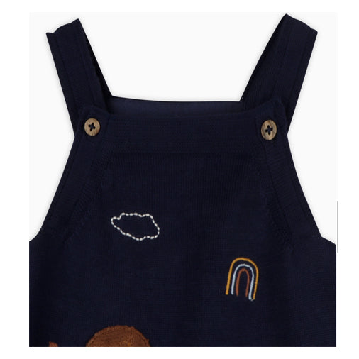 Elephant Zebra Applique Overalls - Viverano Organics