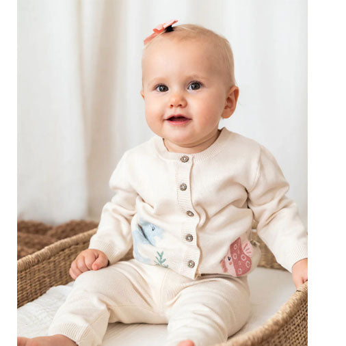 Ocean Friends  Knit Baby Cardigan Sweater
