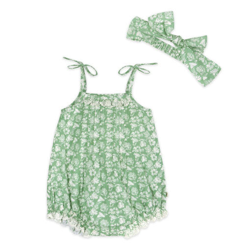 Garden Baby Romper + Headband