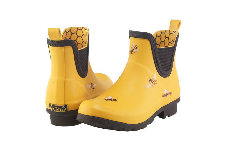 Galleria Gold Bees Chelsea Rainboot