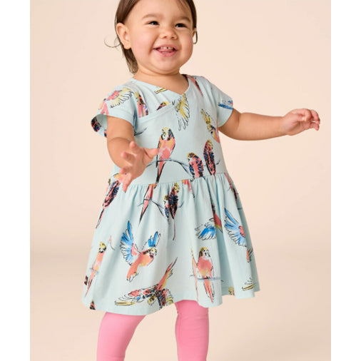 Pop Parrots Wrap Dress