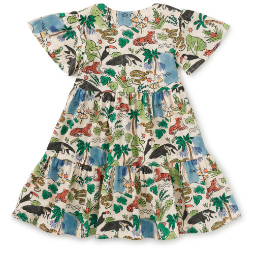 Rio Animal Tiered Woven Dress