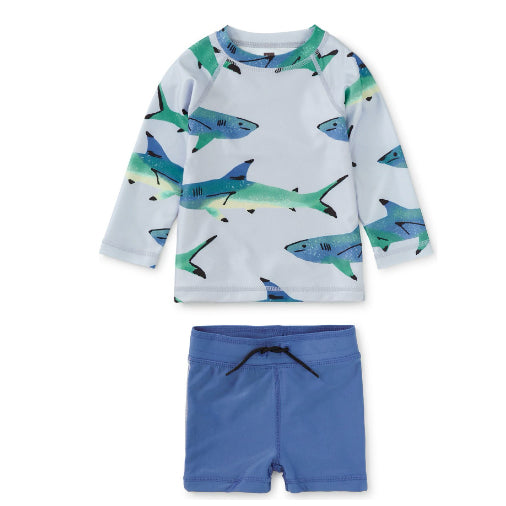 Rash Guard Baby Swim Set - Sharks