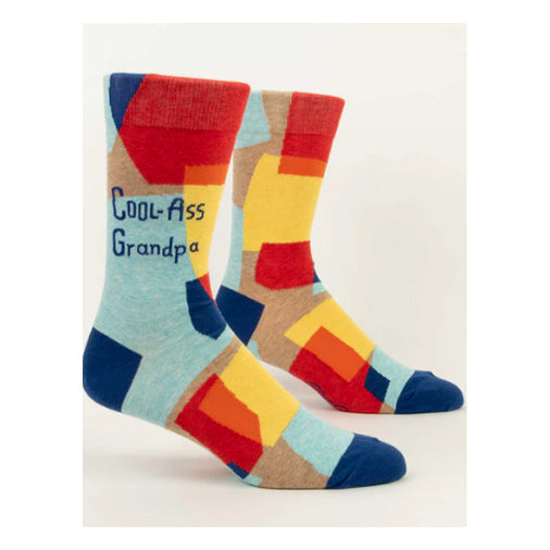 Cool-Ass Grandpa Men's Socks - Men - Blue Q