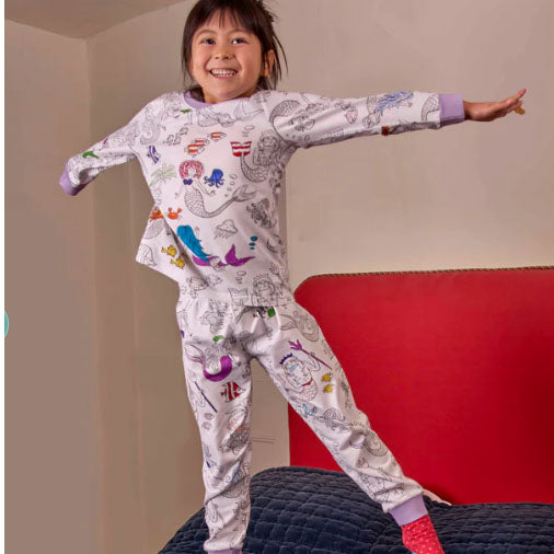 Mermaid Pajamas – Color-In Kids' PJs