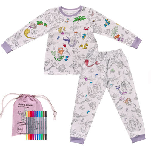 Mermaid Pajamas – Color-In Kids' PJs