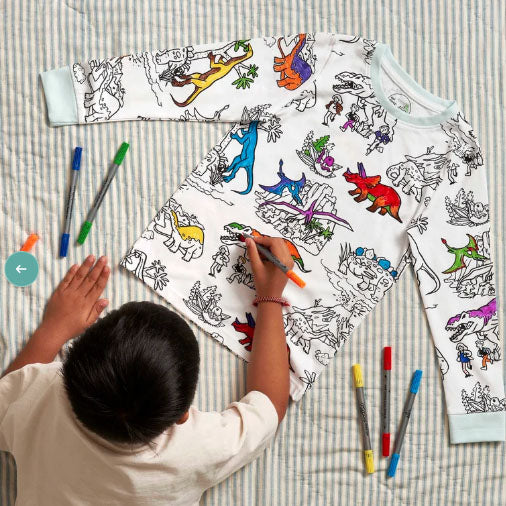 Dinosaur Pajamas – Color-In Kids' PJs