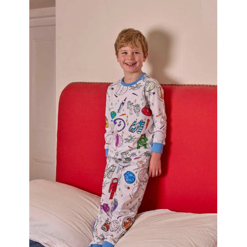 Space Explorer Pajamas – Color-In Kids' PJs