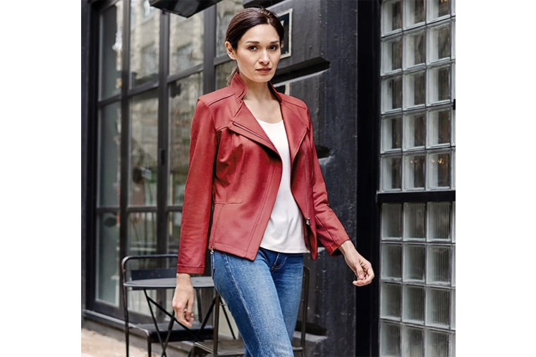 Clara Sunwoo Liquid Leather Jacket - Ruby - The Bowerbird CT