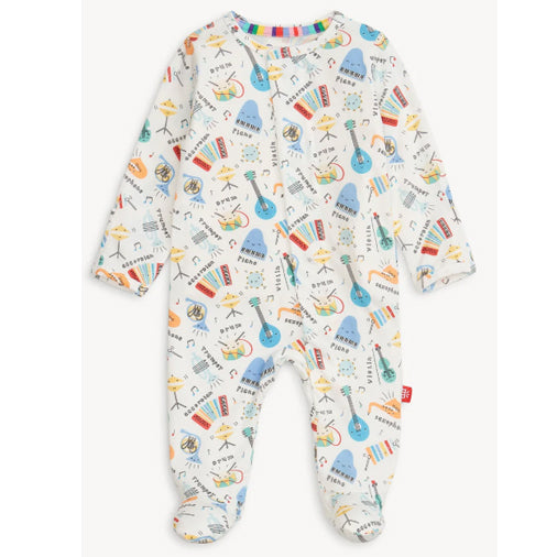 Back and Roll Modal Magnetic Footie - Magnificent Baby