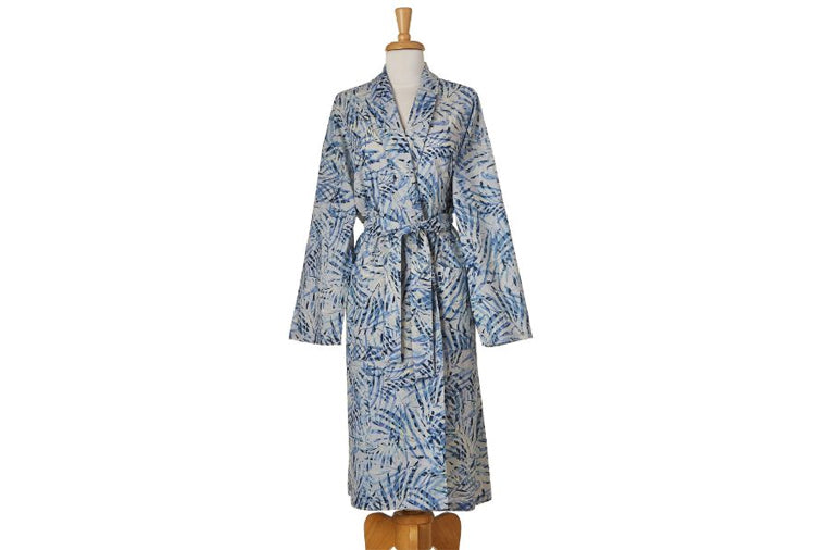 Breezy Palm Blue Robe - TAG