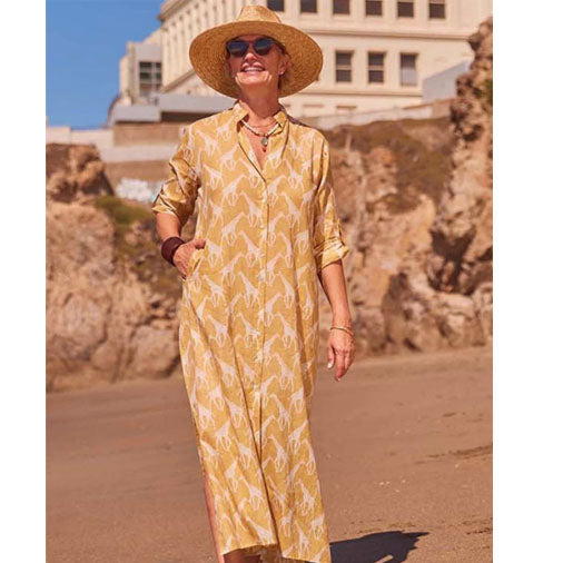 Giraffe Tan Shirt Dress