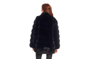 Donna Salyer's Fabulous Furs Rainier Reversible Mink Coat - Black