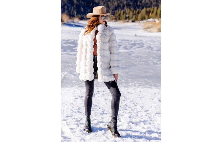 Donna Salyer's Fabulous Furs Rainier Reversible Mink Coat - Ivory