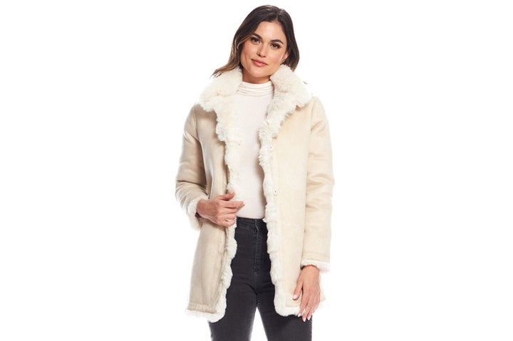 Donna Salyer's Fabulous Furs Rainier Reversible Mink Coat - Ivory