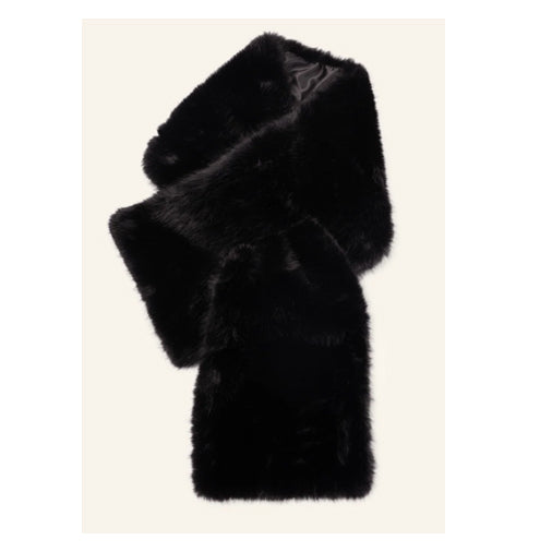 Black Faux Fur Shawl