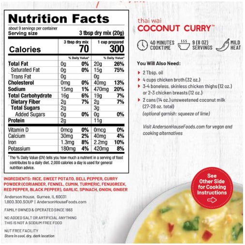 Thai Wai Coconut Curry - Frontier Soups