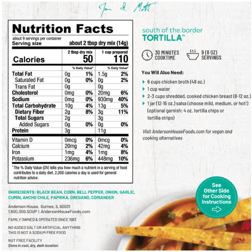 South of The Border Tortilla Soup Mix - Frontier Soups