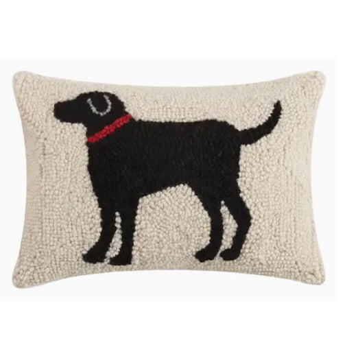 Black Dog 8" x 12" Throw Pillow