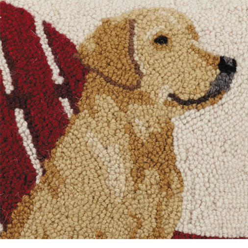 Retriever Dog on Adirondack Chair Hook Pillow