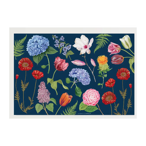 Floral Drama Paper Placemats, Set of 20