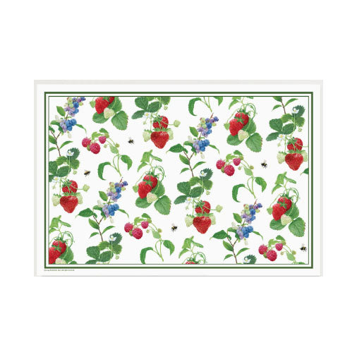 Berries Paper Placemats, Set of 20