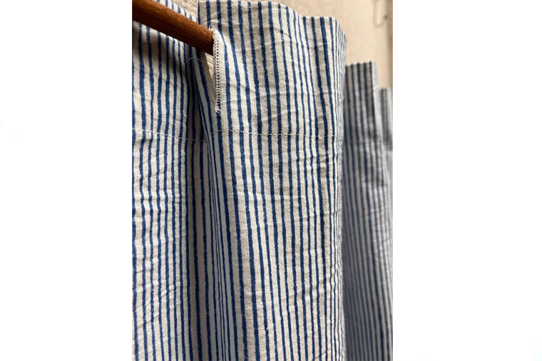Striped Blue Shower Curtain