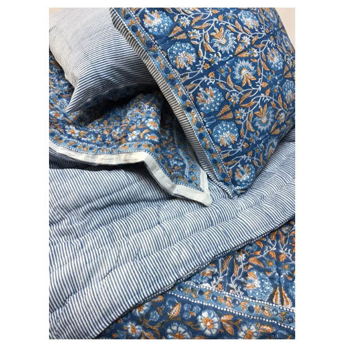 Sarah Blue Queen Quilt