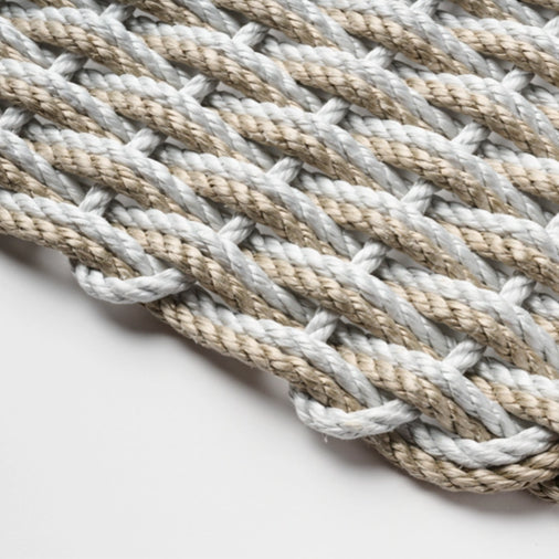 The Rope Co. - Fog Gray and Sand XL Doormat