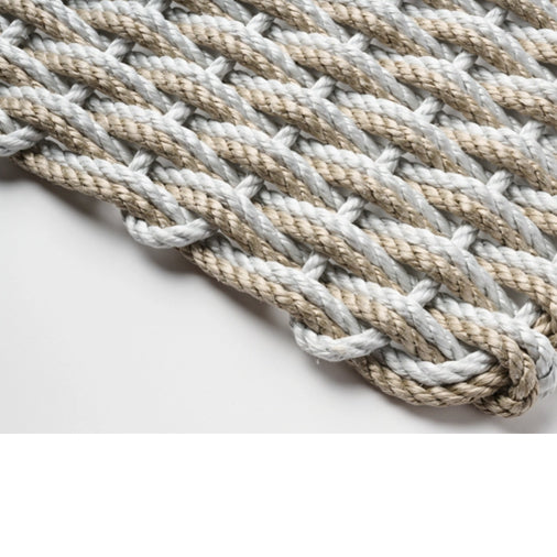 The Rope Co. - Fog Gray and Sand Large Doormat