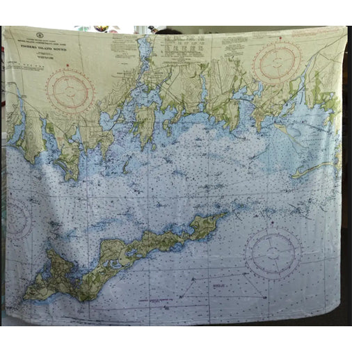 Maritime Tribes - Fisher's Island Sound Fleece Blanket