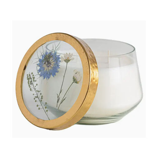 Pressed Floral Candle - Sea Salt Mist