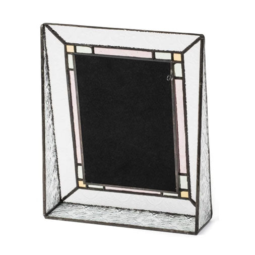 Rose and Sage Stained Glass Picture Frame, J.Devlin 4x6
