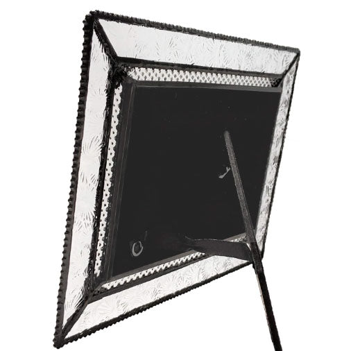 Vintage Filigree Glass Easel Frame, J.Devlin 4x6